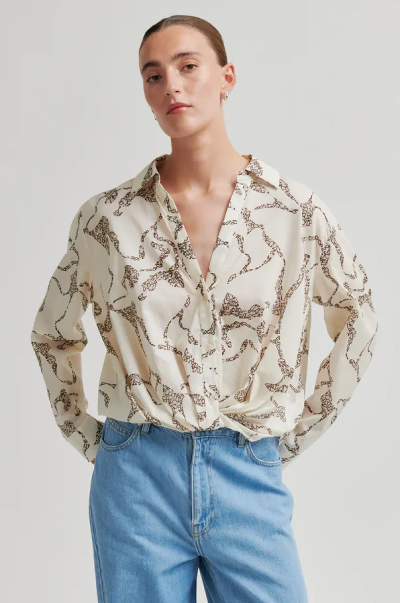Second Female-Blouse LM-Soil Twist Shirt-1015 Eggnog-CREME