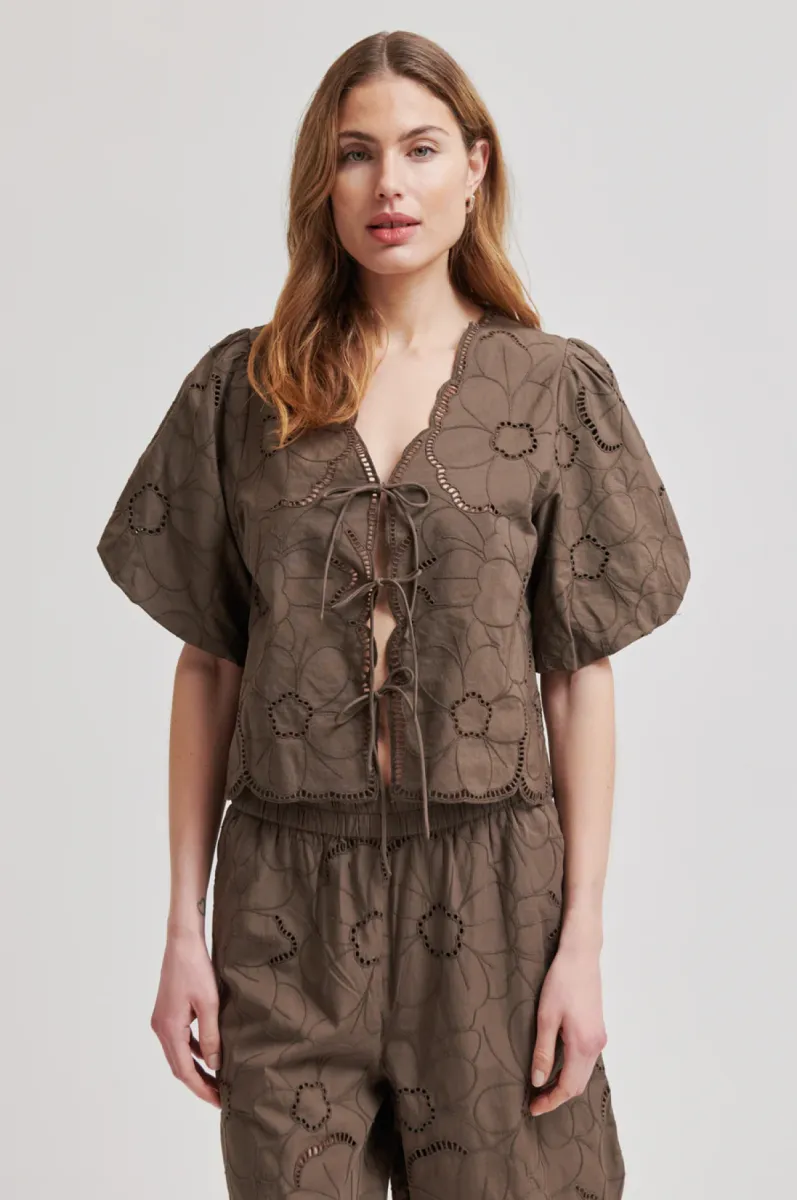 Second Female-Top-Avrille Blouse-6129 Canteen-TAUPE