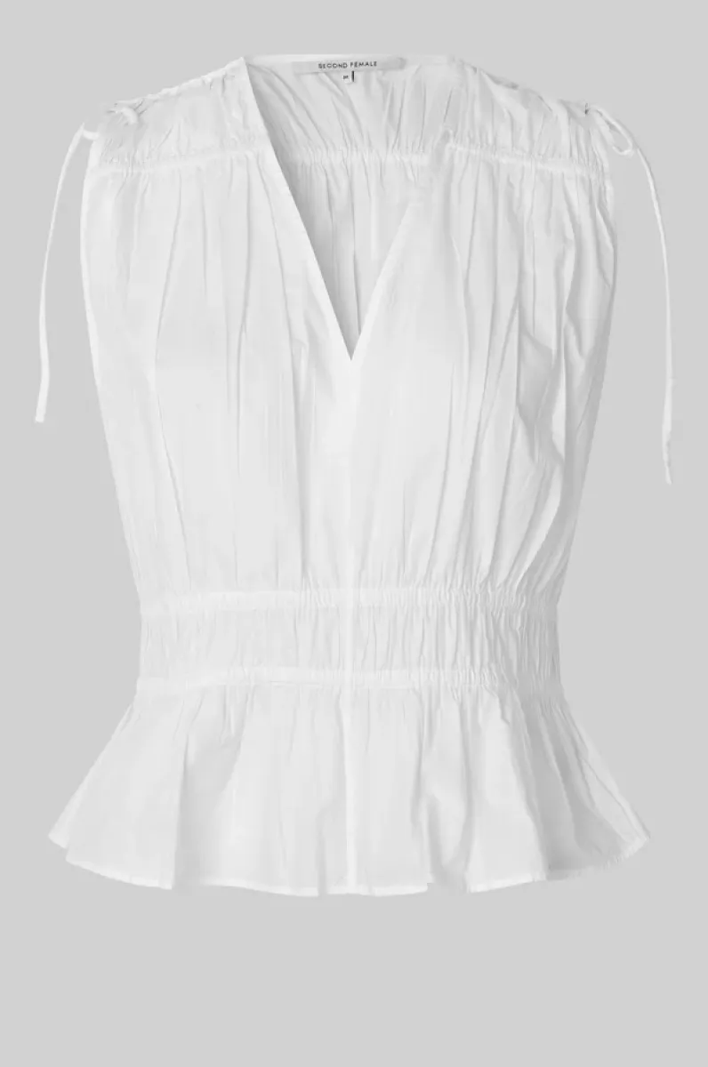 Second Female-Top-Capri Top-1001 White-WIT