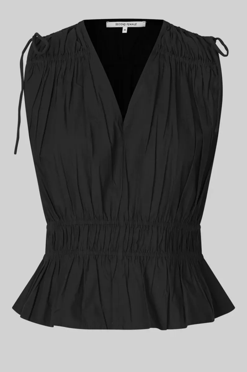 Second Female-Top-Capri Top-8001 Black-BLACK