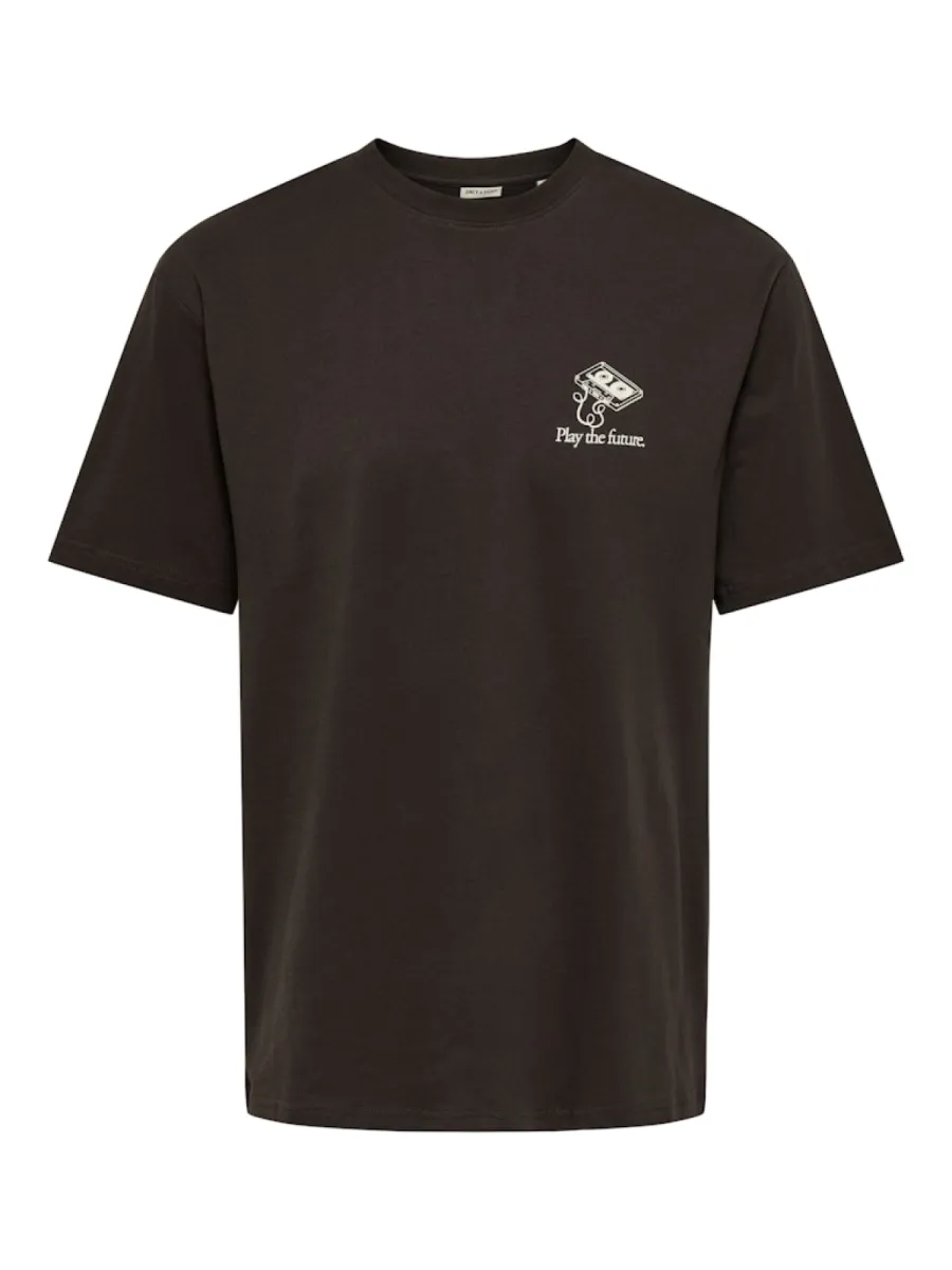 SONS-ONSVIBES LIFE RLX SS TEE CS-22039617-Coffee bean-CAFE