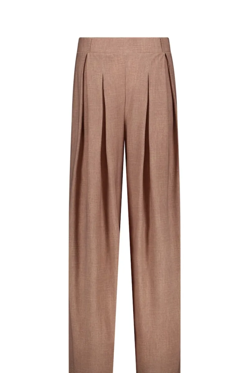 STUDIO ANNELOES-Liese linen look trousers-13860-2200 Latte-CAFE