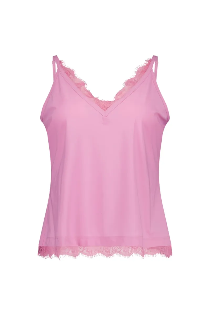 STUDIO ANNELOES-Mitzie lace top-13852-4400 Pop pink-ROSE