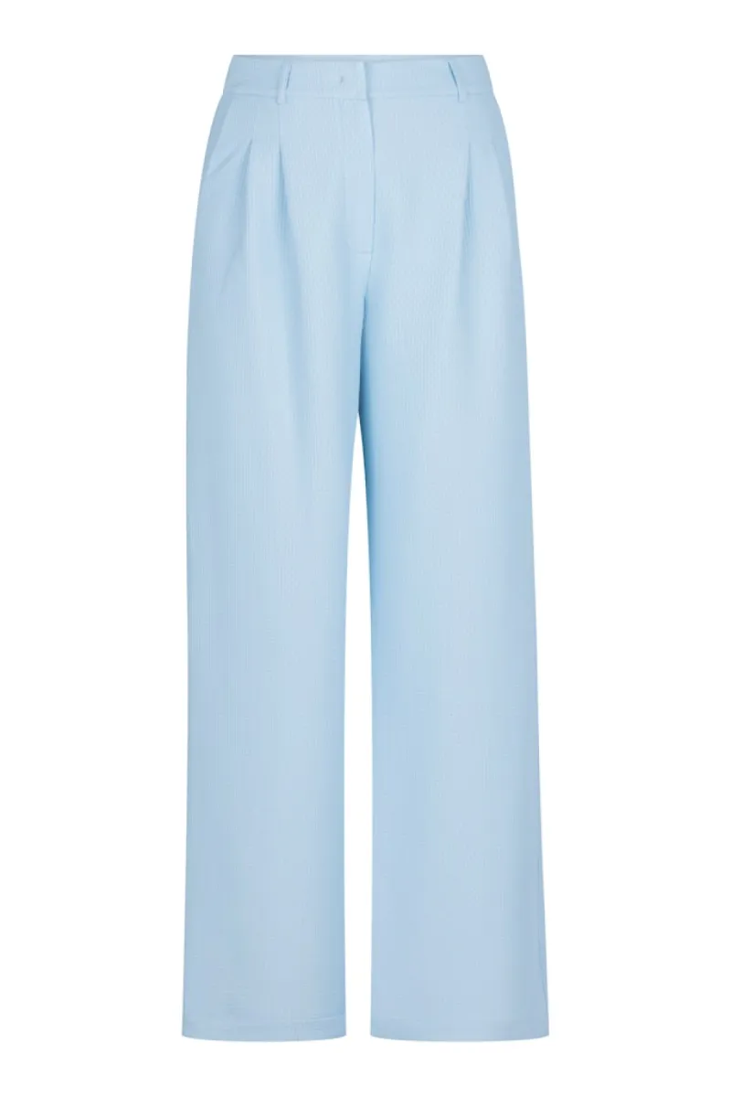 STUDIO ANNELOES-Skye waffle trousers-13588-7000 Pastel blue-BLAUW
