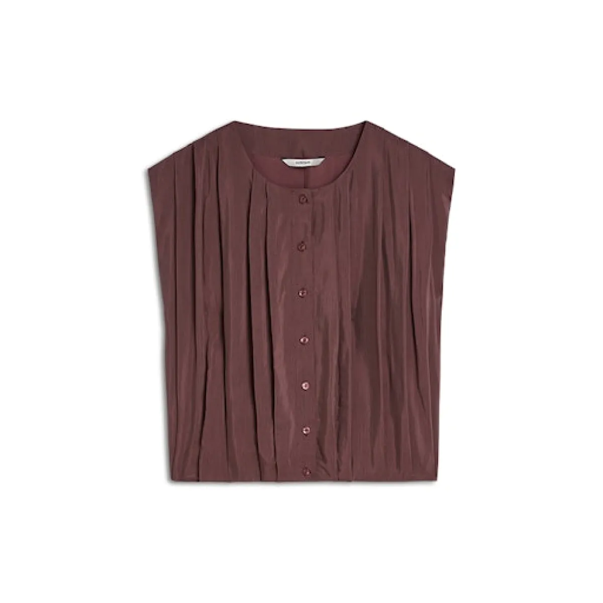 Summum-Blouse sleeveless viscose cotton-2s3483-12370-334 Deep fig-PAARS