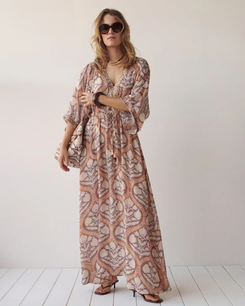 Summum-Dress art deco print-5s1604-12121-120 Multicolour-MULTICOLOR