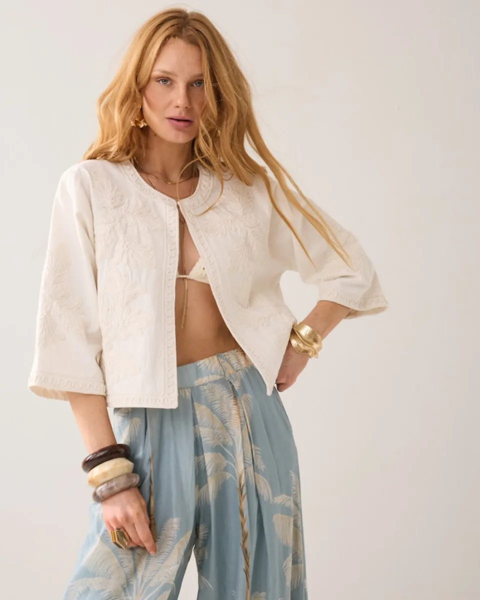 Summum-Jacket embroidery-1s1304-12470-122 Ivory-OFF WHITE