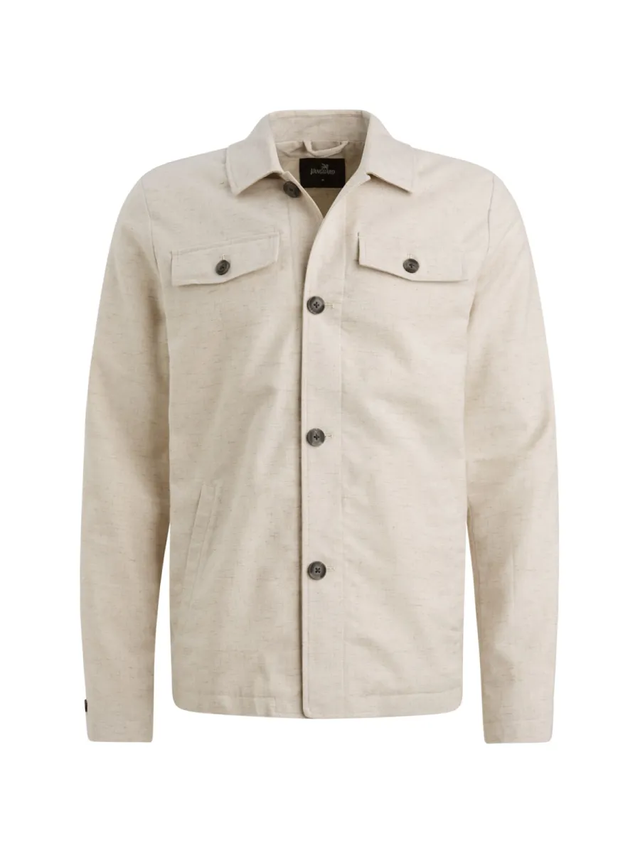 Vanguard-Blazer Jacket Linen blend Shacket-VBL2604190-7014 Silver birch-LICHT-/PAREL GRIJS
