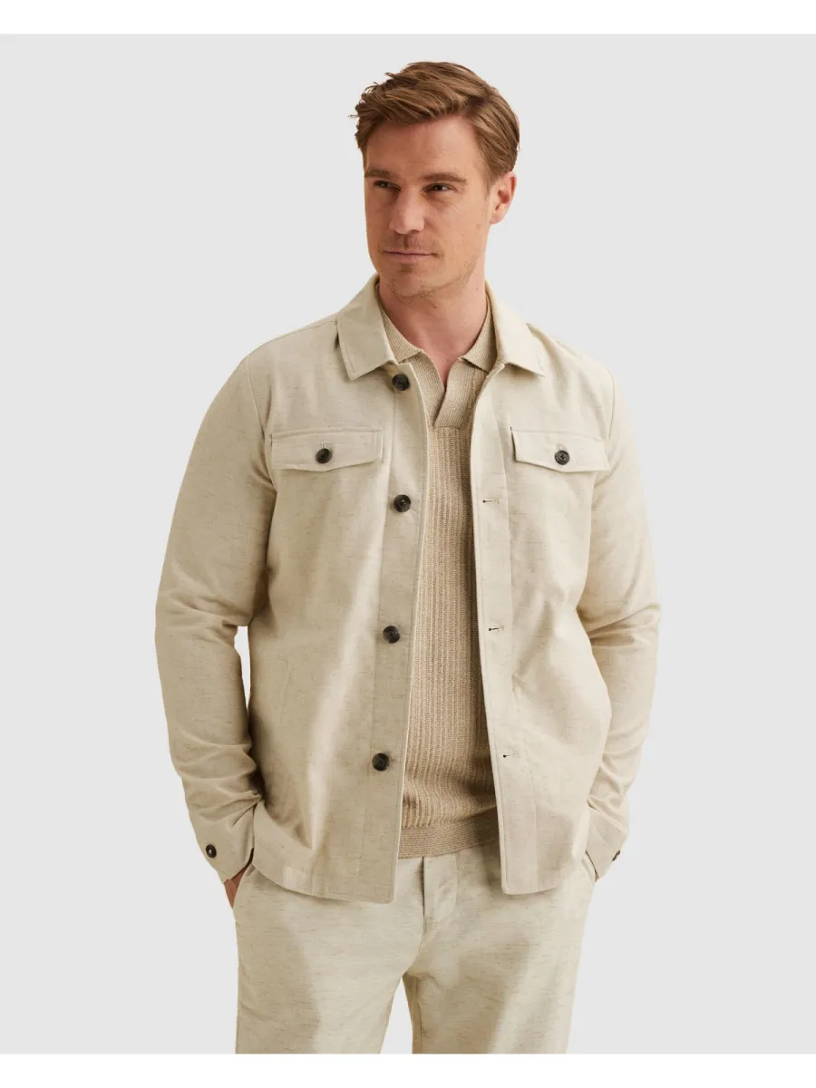 Vanguard-Blazer Jacket Linen blend Shacket-VBL2604190-7014 Silver birch-LICHT-/PAREL GRIJS