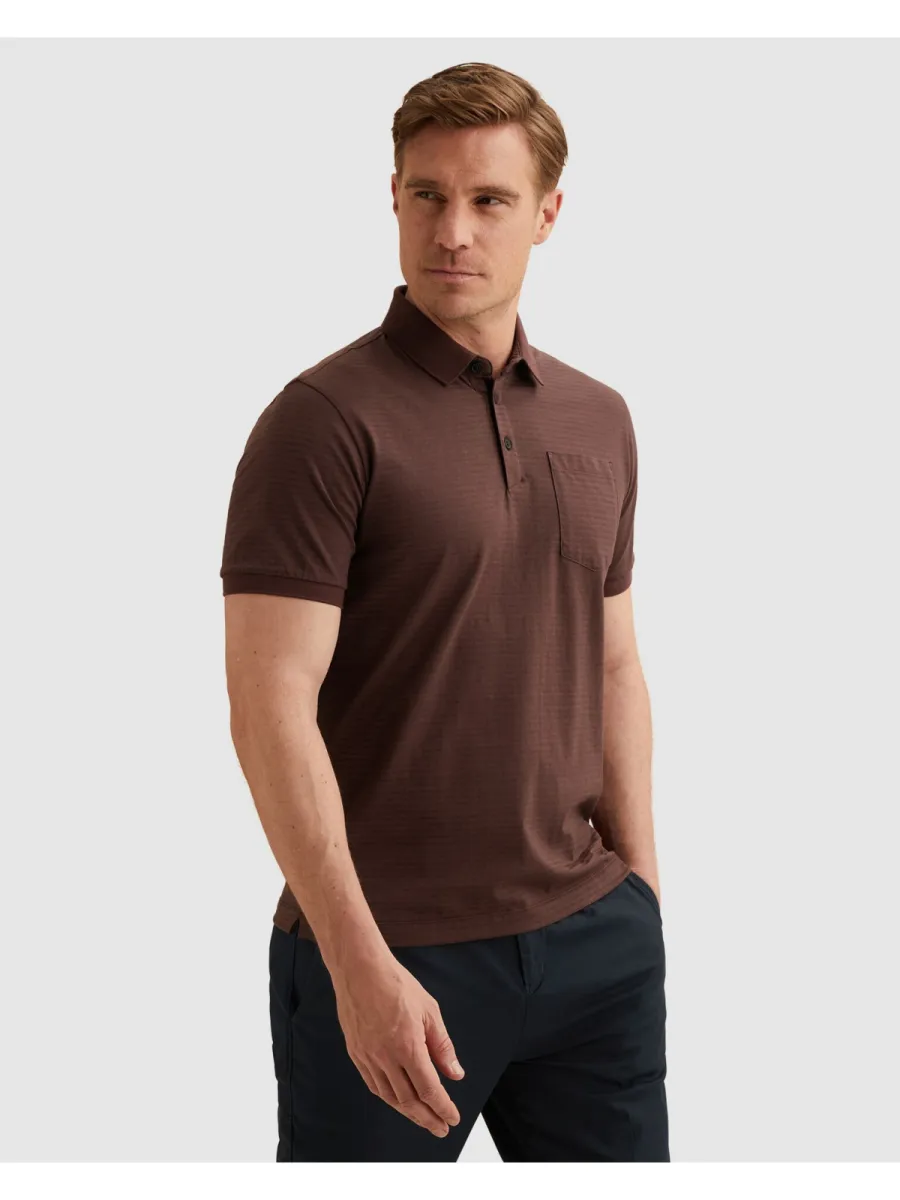 Vanguard-Short sleeve polo mercerised melan-VPSS2605882-4090 Catawba grapte-ROOD