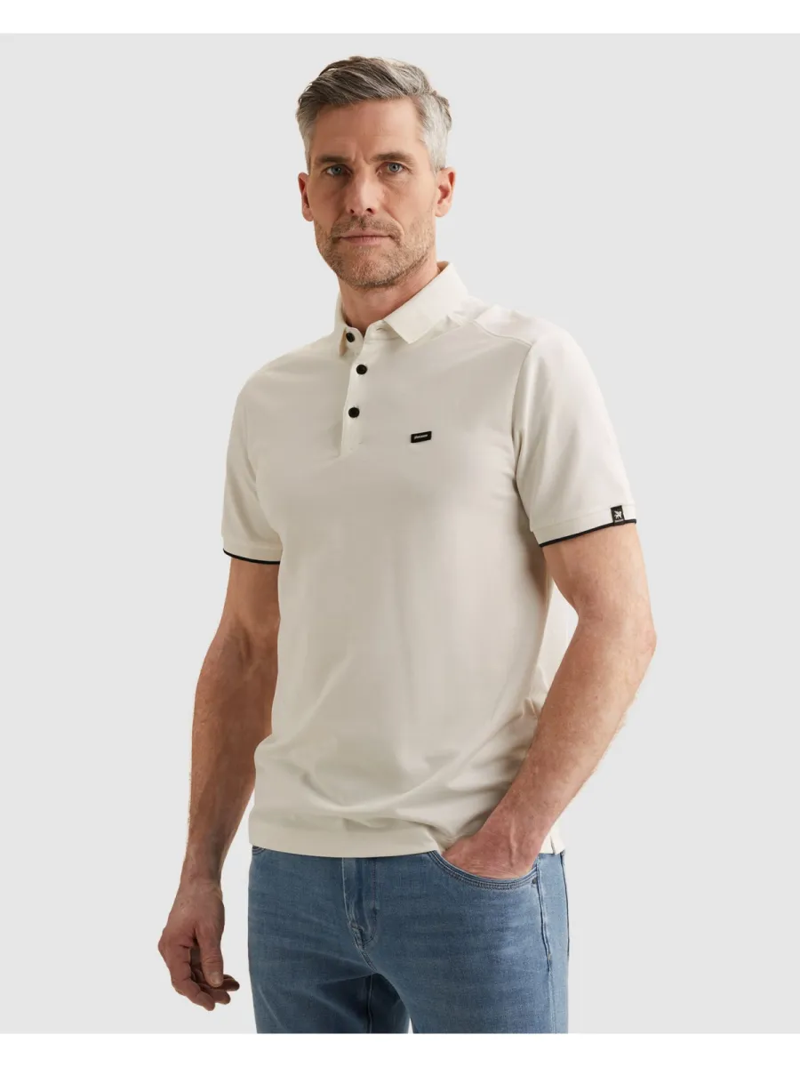 Vanguard-Short sleeve polo pique blend gentlemans deal-VPSS2604850-7004 Cloud dancer-CREME