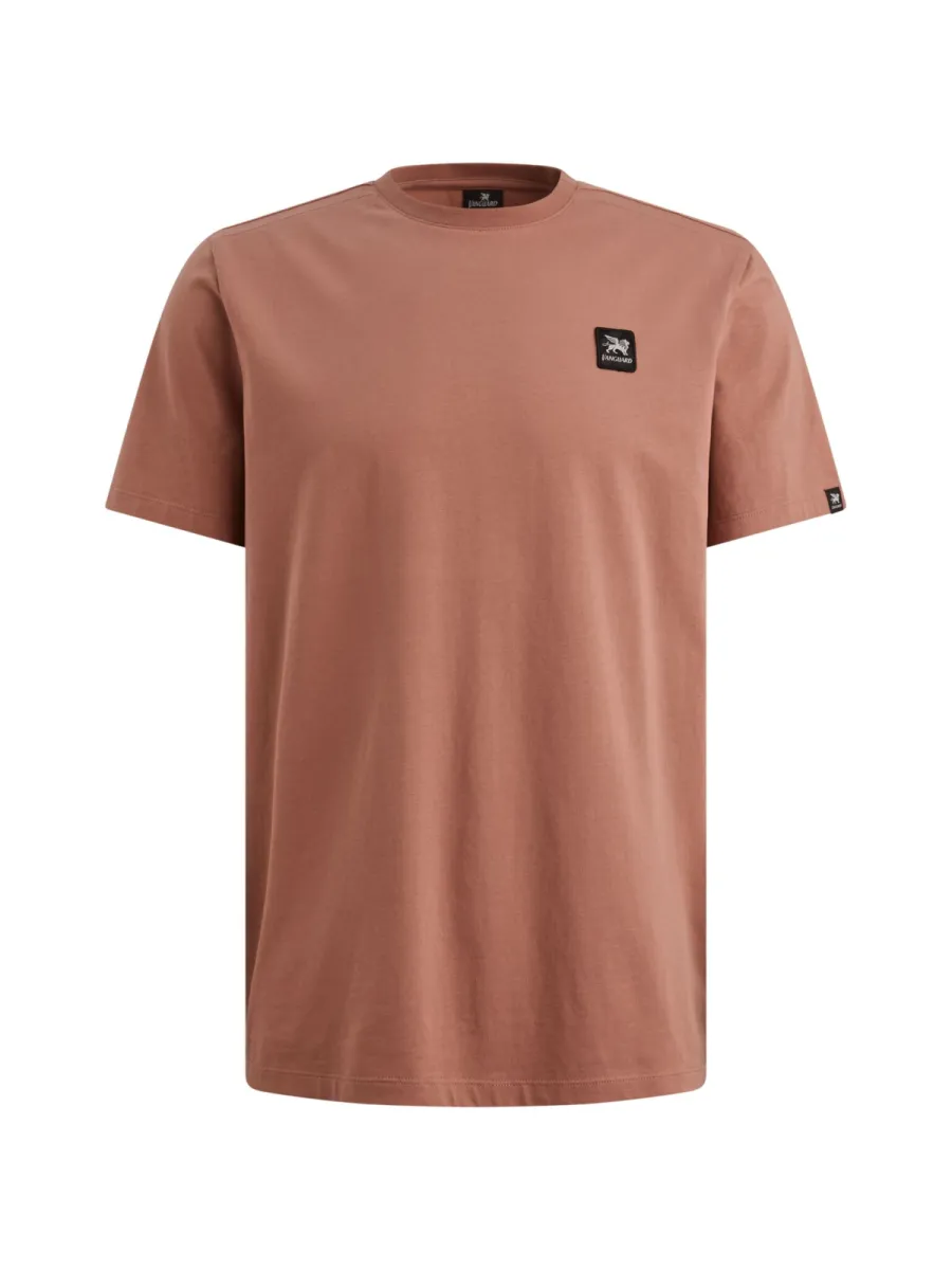 Vanguard-Short sleeve r-neck cotton elastan-VTSS2604532-8202 Burlwood-BRUIN