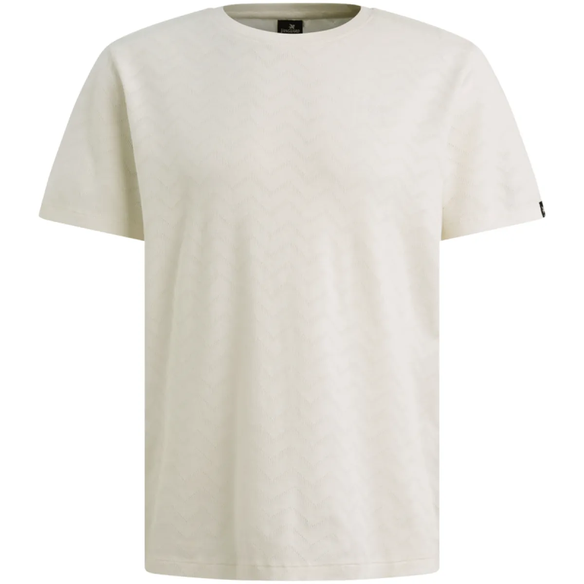 Vanguard-Short sleeve r-neck jacquard jersey blend-VTSS2605554-7004 Cloud dancer-CREME