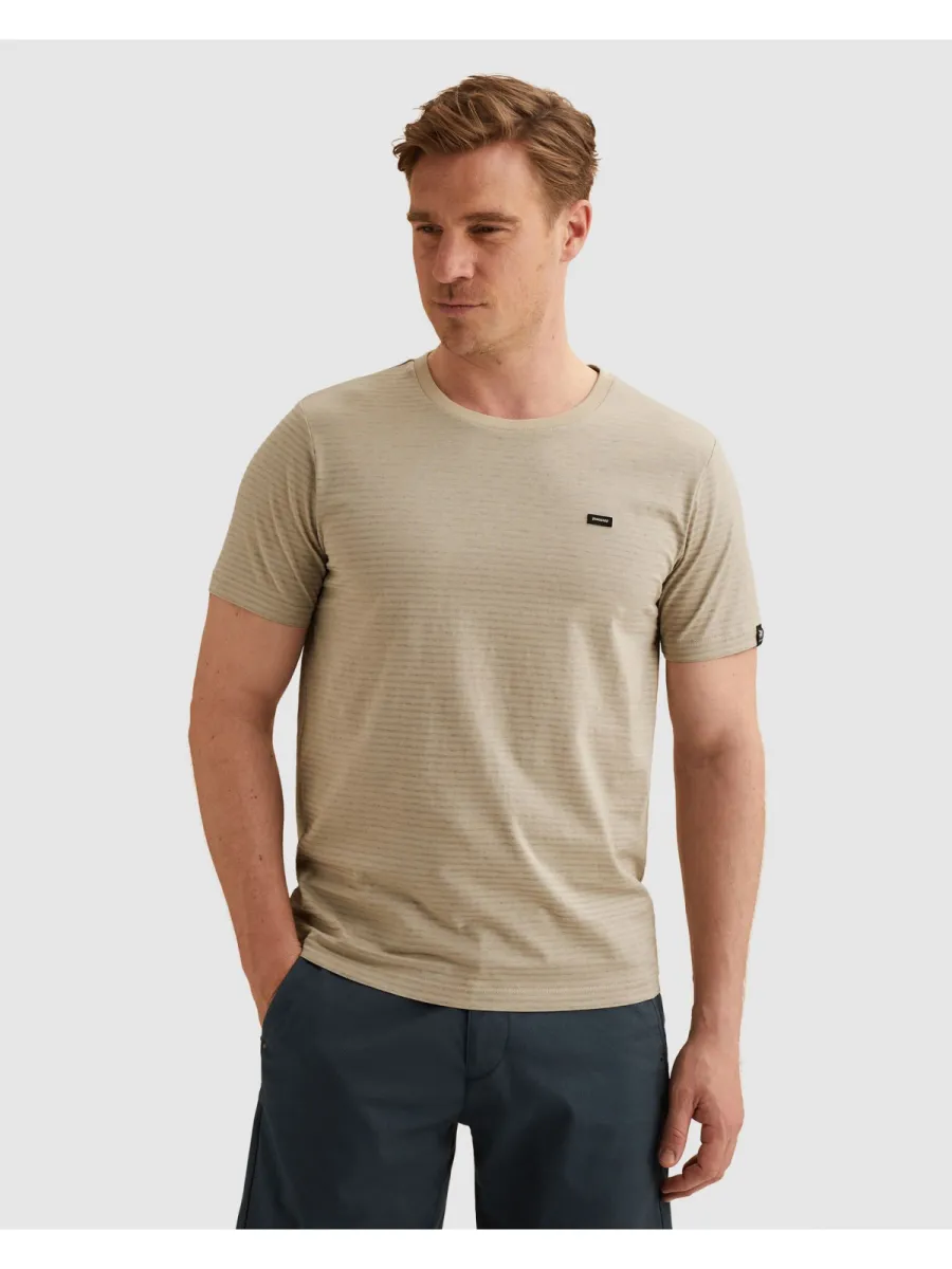 Vanguard-Short sleeve r-neck mercerised mel-VTSS2604538-8265 Pure cashmere-BEIGE