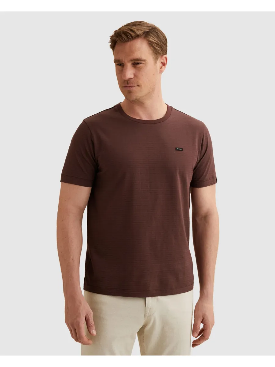 Vanguard-Short sleeve r-neck mercerised mel-VTSS2605552-4090 Catawba grapte-ROOD