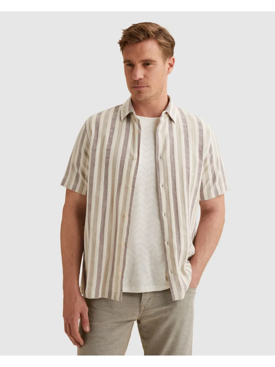 Vanguard-Short Sleeve Shirt Yarn dye dobby-VSIS2605284-4090 Catawba grapte-ROOD
