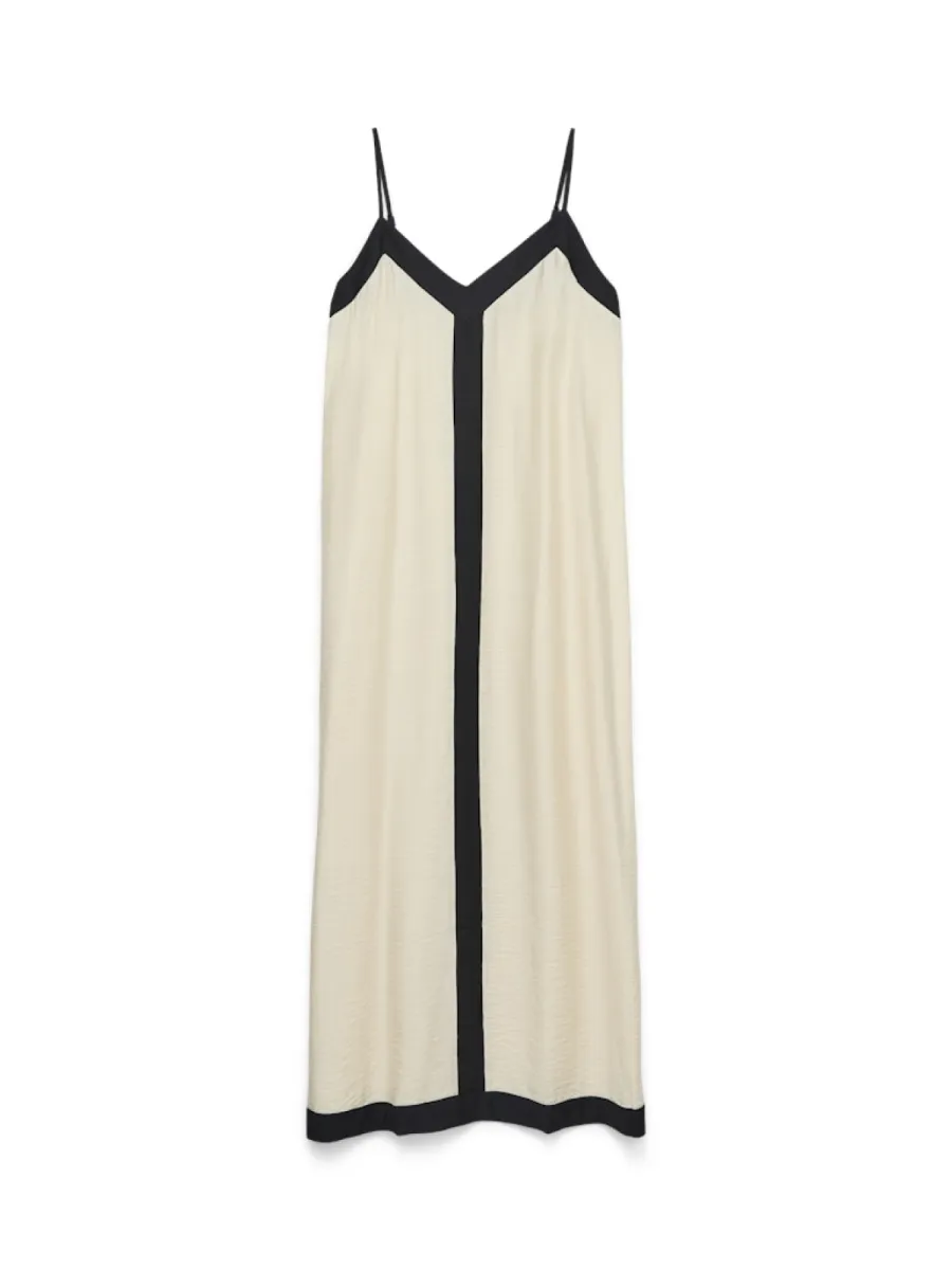 VERO MODA-VMDENISE SINGLET ANKLE DRESS WVN BT-10329793-Birch-CREME