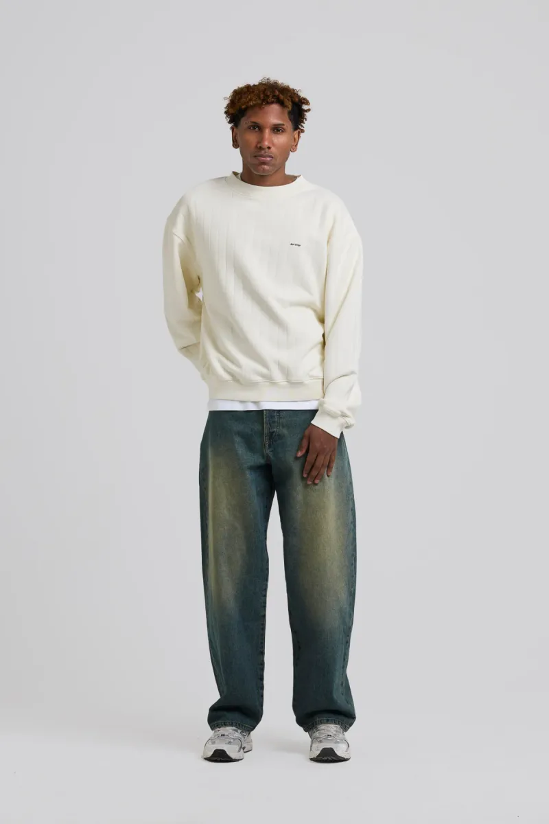 arbor-antwerp-needle-drop-crewneck-creme-creme-1 Arbor antwerp--Needle drop crewneck creme--CREME