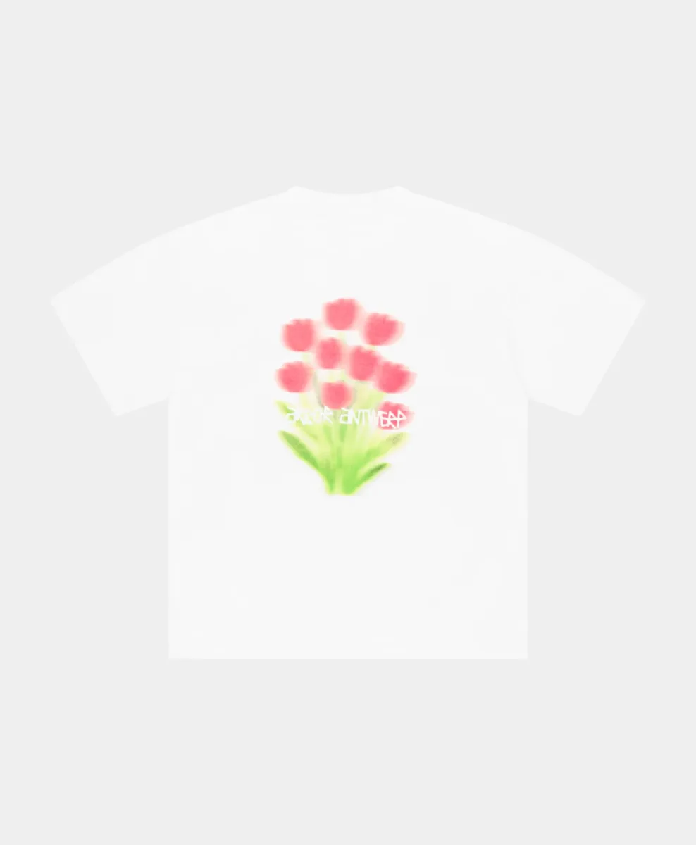 Arbor antwerp--Tulip bloom t-shirt--WIT
