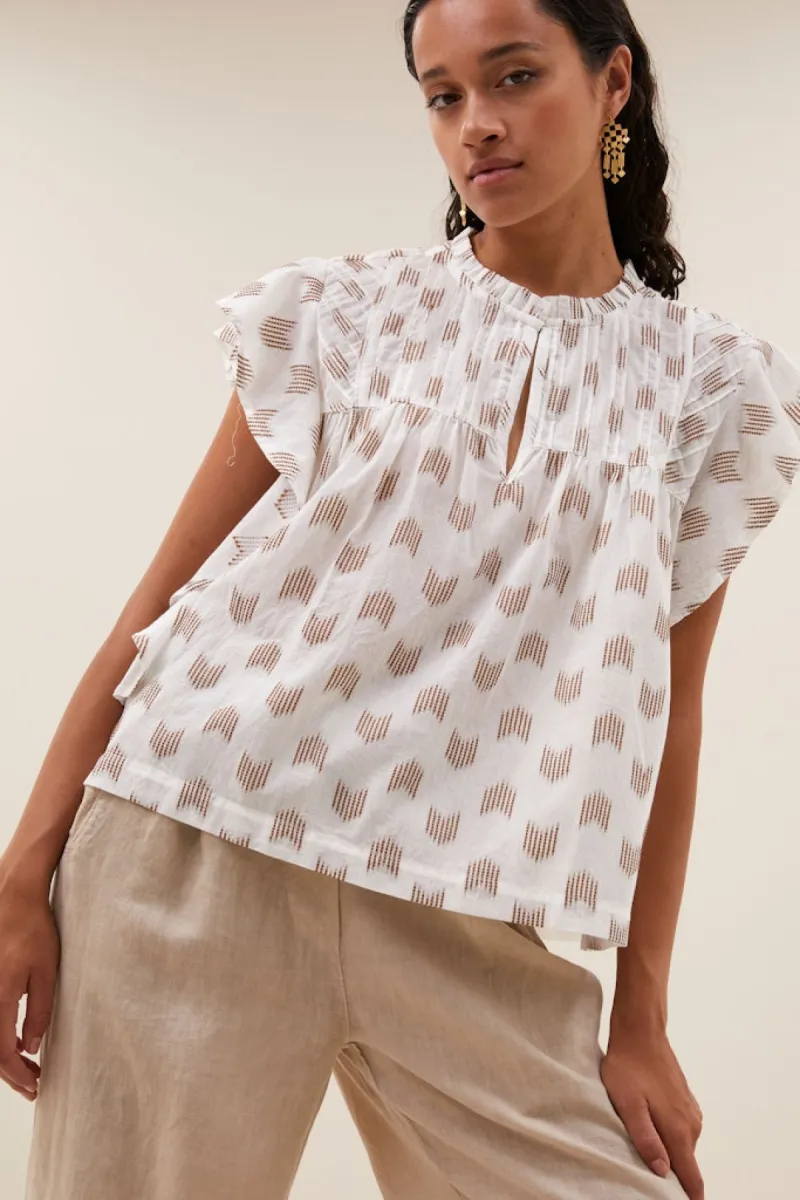 by-bar-vina-linen-blouse-26112075-043-oase-ikat-creme-1 By-bar-Vina Linen Blouse-26112075-043 Oase Ikat-CREME