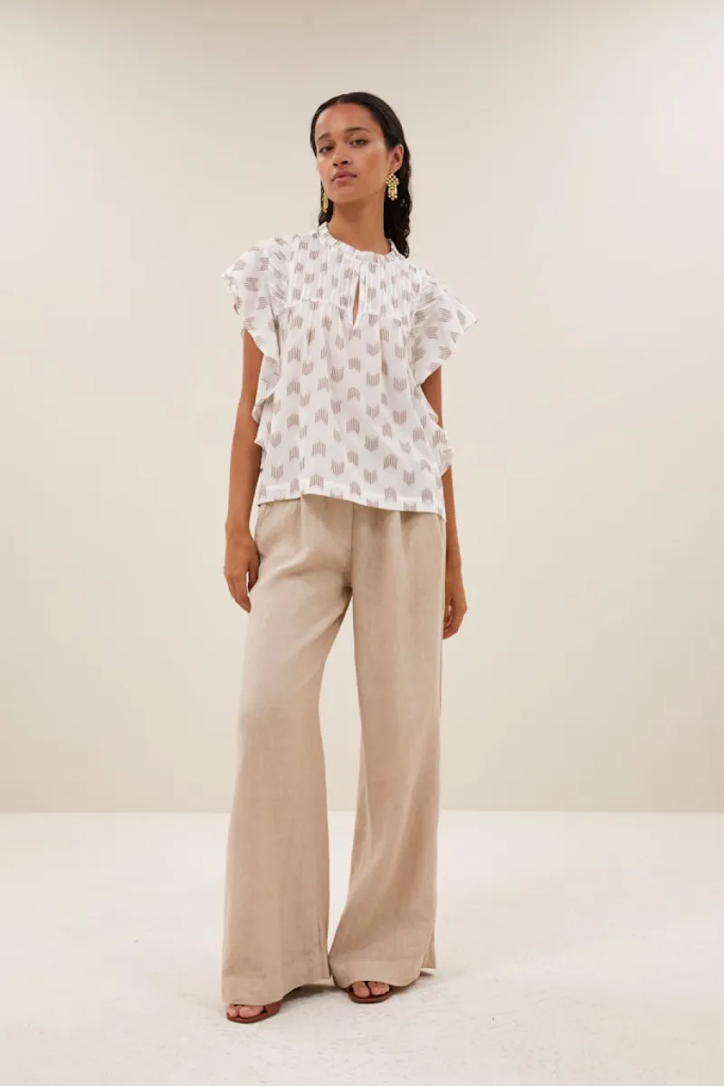 by-bar-vina-linen-blouse-26112075-043-oase-ikat-creme-2 By-bar-Vina Linen Blouse-26112075-043 Oase Ikat-CREME