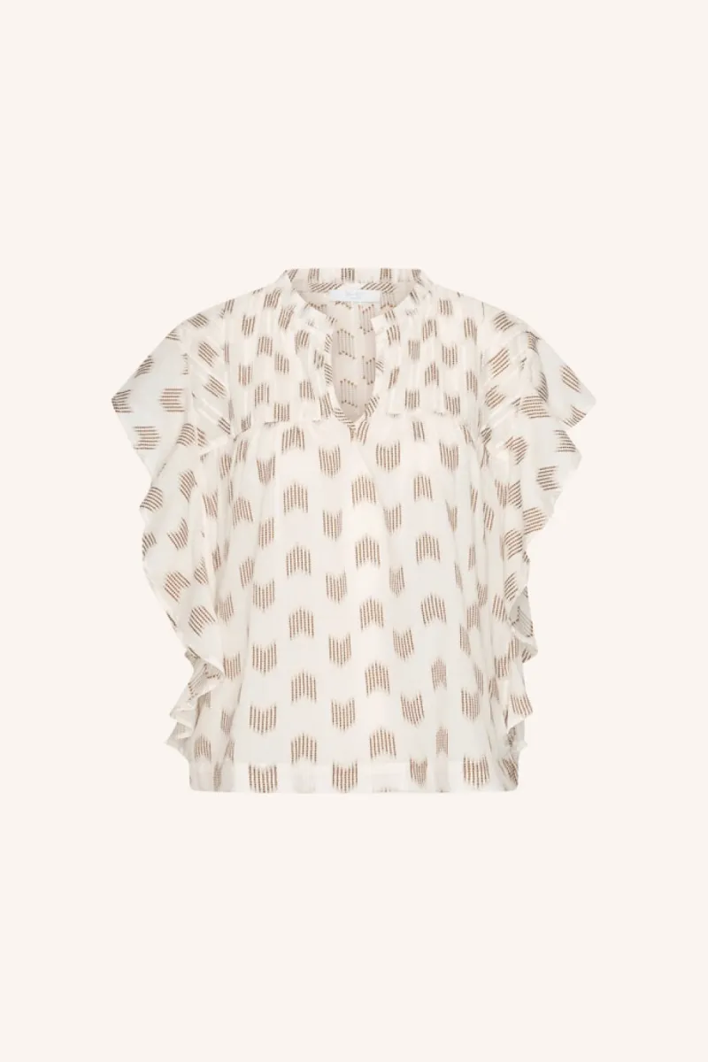 By-bar-Vina Linen Blouse-26112075-043 Oase Ikat-CREME