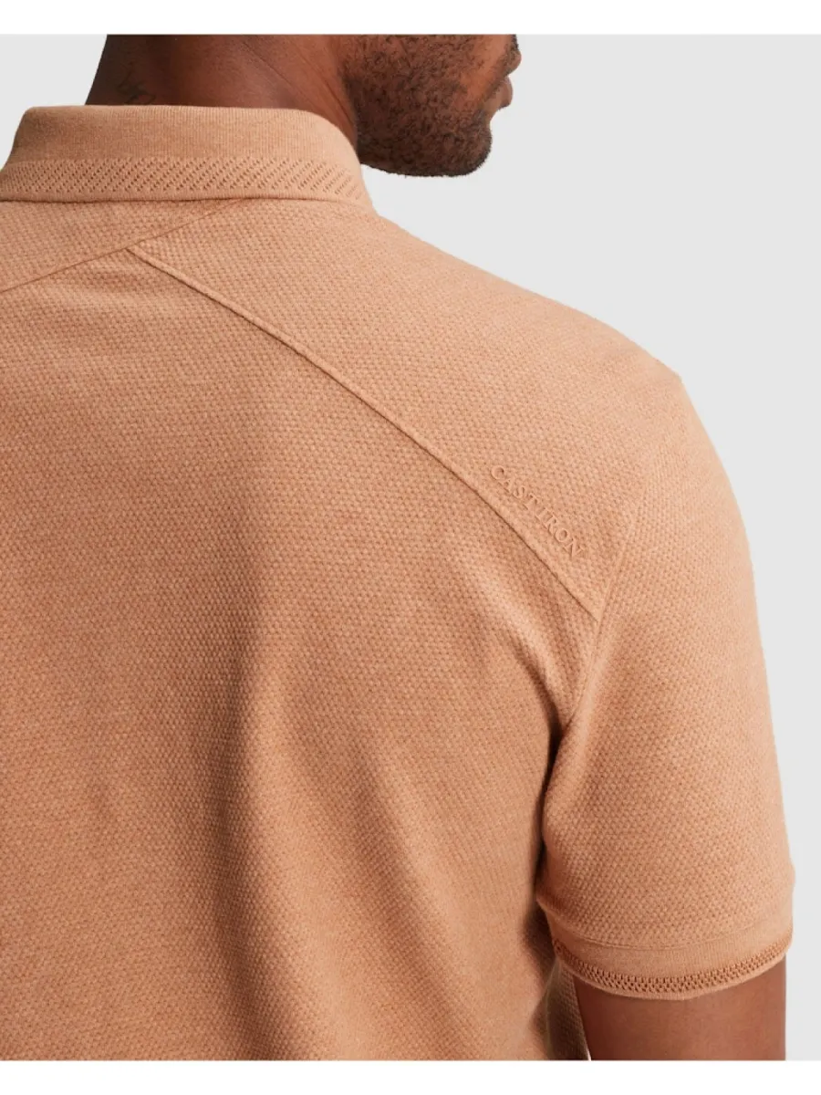 cast-iron-short-sleeve-polo-slim-fit-popcorn-cpss2606864-8136-sunburn-rood-1 CAST IRON-Short sleeve polo slim fit popcorn-CPSS2606864-8136 Sunburn-ROOD