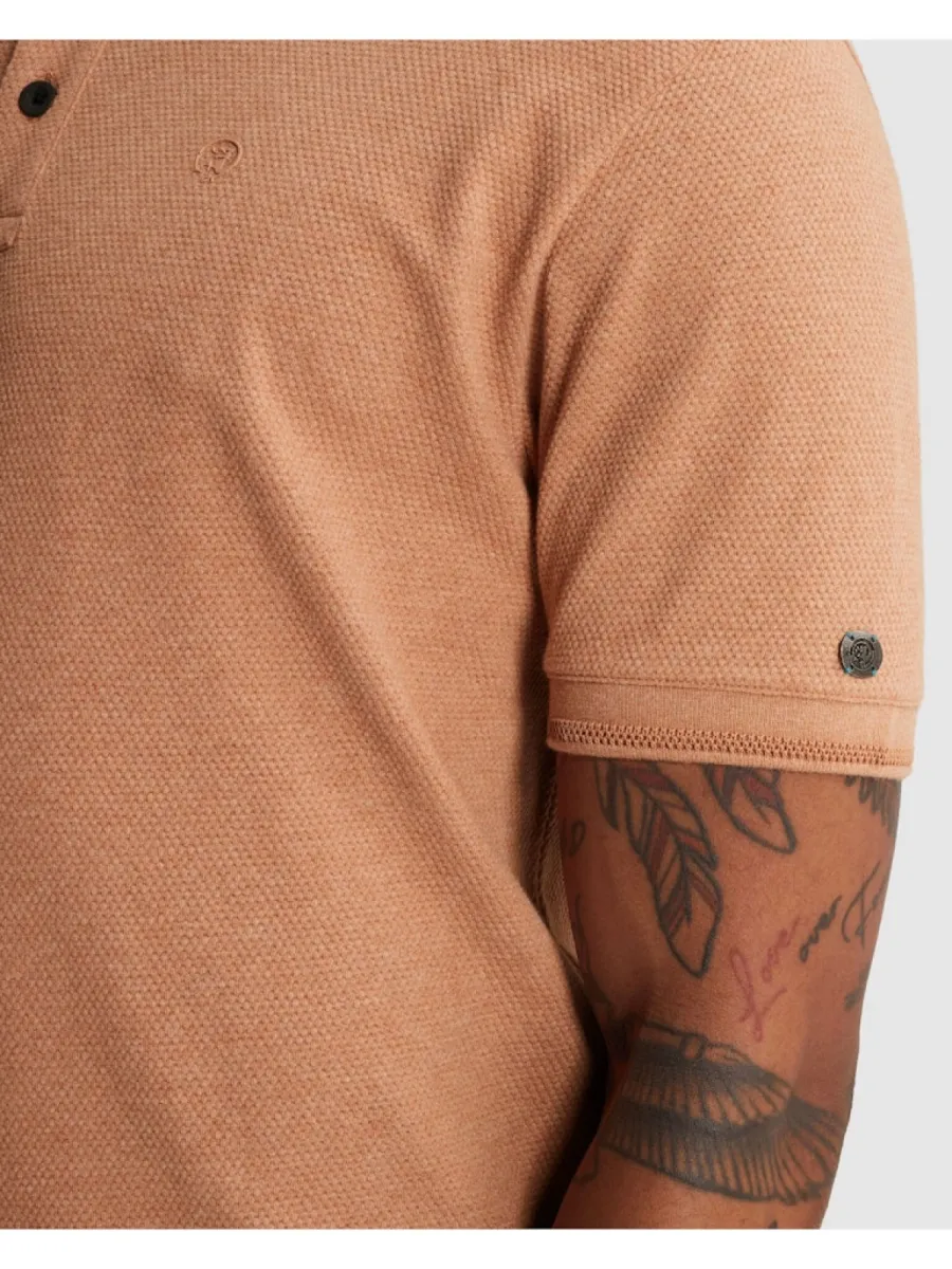 cast-iron-short-sleeve-polo-slim-fit-popcorn-cpss2606864-8136-sunburn-rood-2 CAST IRON-Short sleeve polo slim fit popcorn-CPSS2606864-8136 Sunburn-ROOD