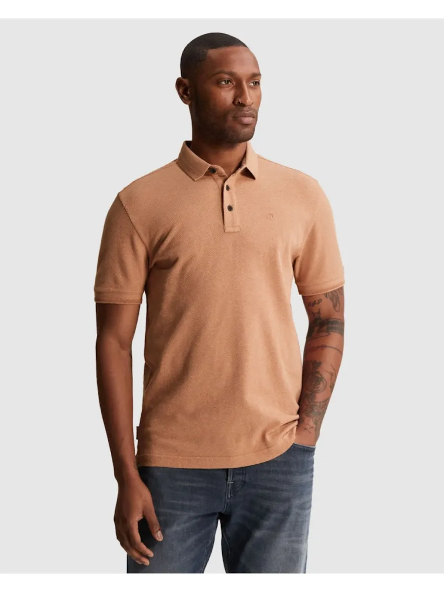 cast-iron-short-sleeve-polo-slim-fit-popcorn-cpss2606864-8136-sunburn-rood-6 CAST IRON-Short sleeve polo slim fit popcorn-CPSS2606864-8136 Sunburn-ROOD