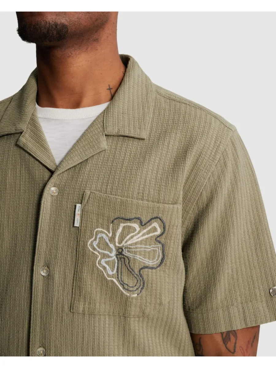 cast-iron-short-sleeve-shirt-yarn-dye-struct-csis2605280-6148-vetiver-groen-4 CAST IRON-Short Sleeve Shirt Yarn dye struct-CSIS2605280-6148 Vetiver-GROEN