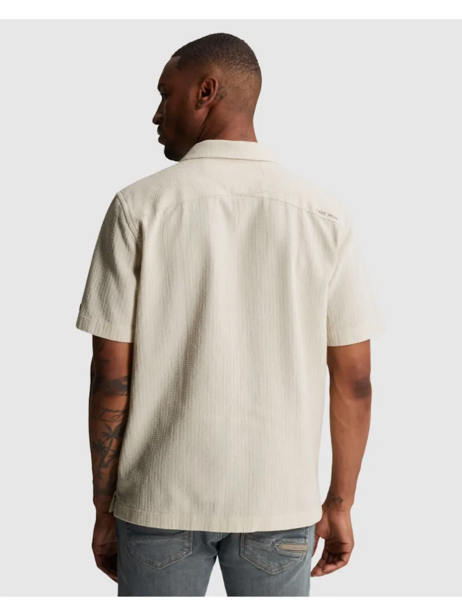 cast-iron-short-sleeve-shirt-yarn-dye-struct-csis2605280-7041-rock-stone-2 CAST IRON-Short Sleeve Shirt Yarn dye struct-CSIS2605280-7041 Rock-STONE