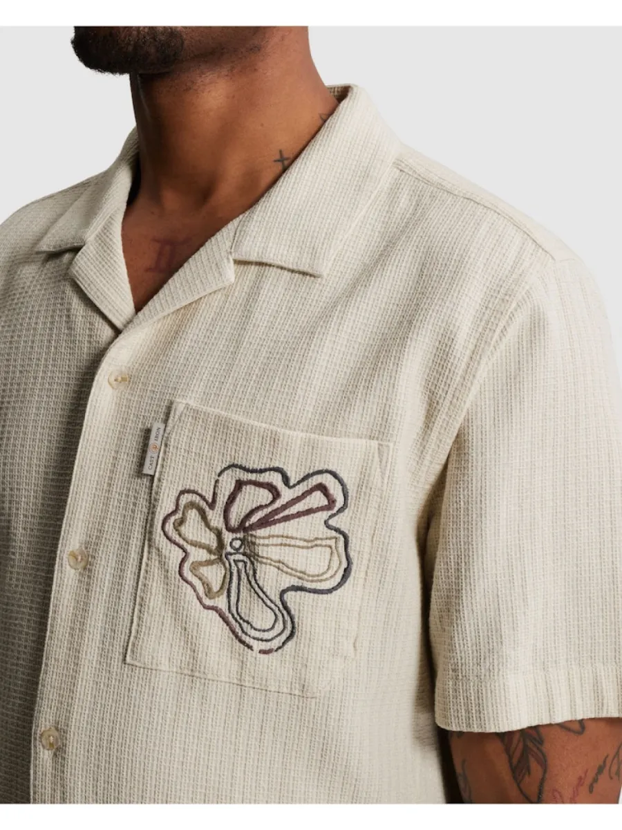 cast-iron-short-sleeve-shirt-yarn-dye-struct-csis2605280-7041-rock-stone-4 CAST IRON-Short Sleeve Shirt Yarn dye struct-CSIS2605280-7041 Rock-STONE