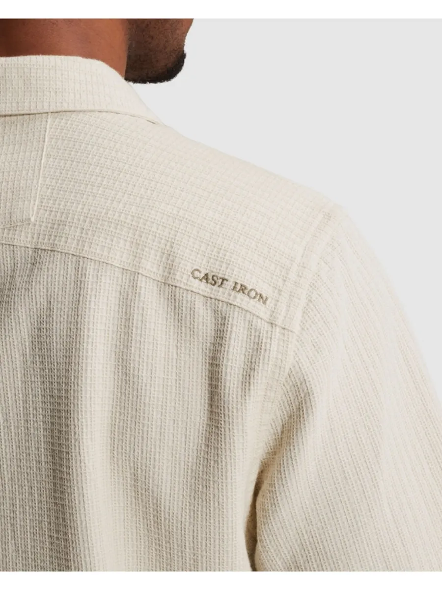 cast-iron-short-sleeve-shirt-yarn-dye-struct-csis2605280-7041-rock-stone-5 CAST IRON-Short Sleeve Shirt Yarn dye struct-CSIS2605280-7041 Rock-STONE