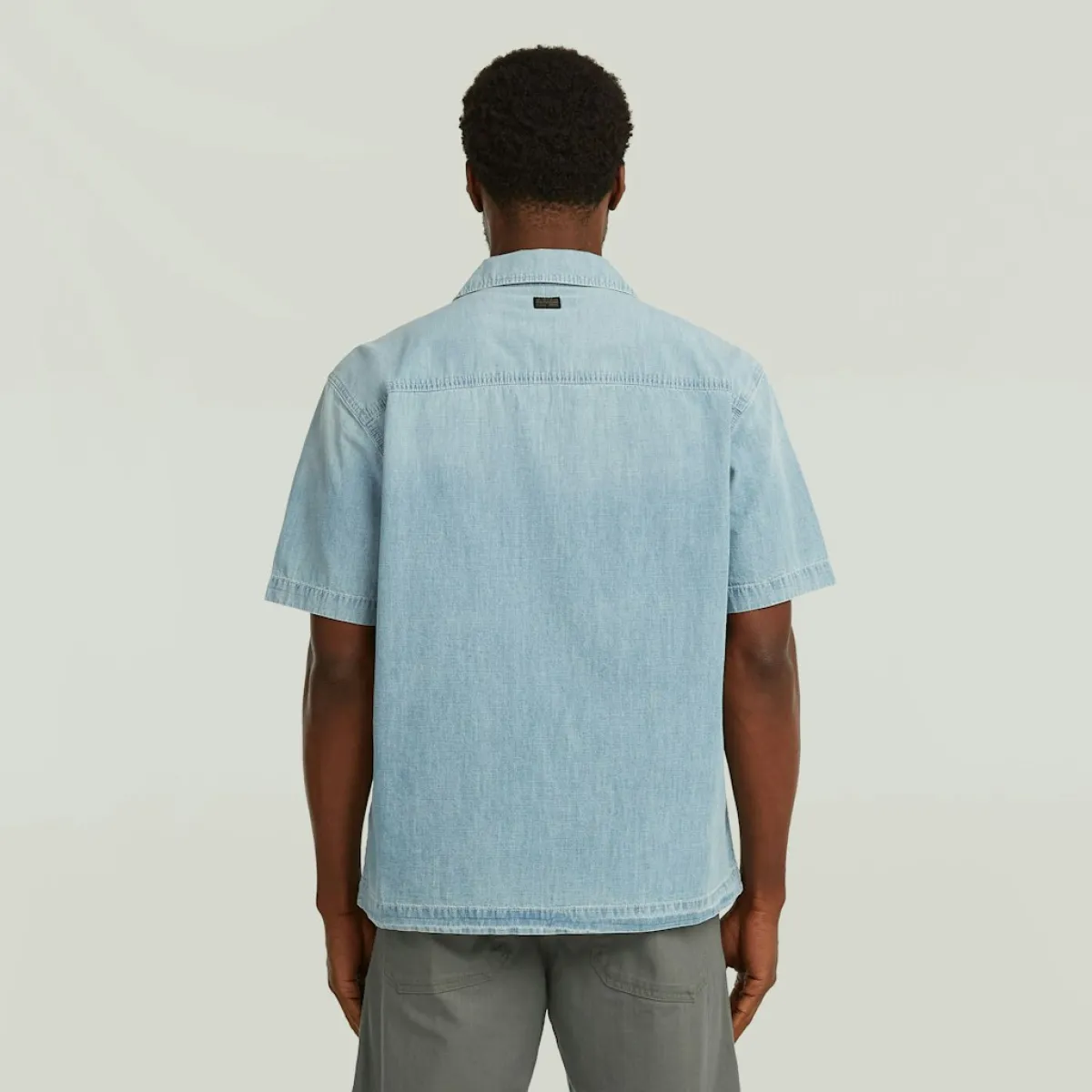 G-STAR-Bowling 2-pkt regular shirt-D28911-E356-J058 Vintage mirage-DENIM