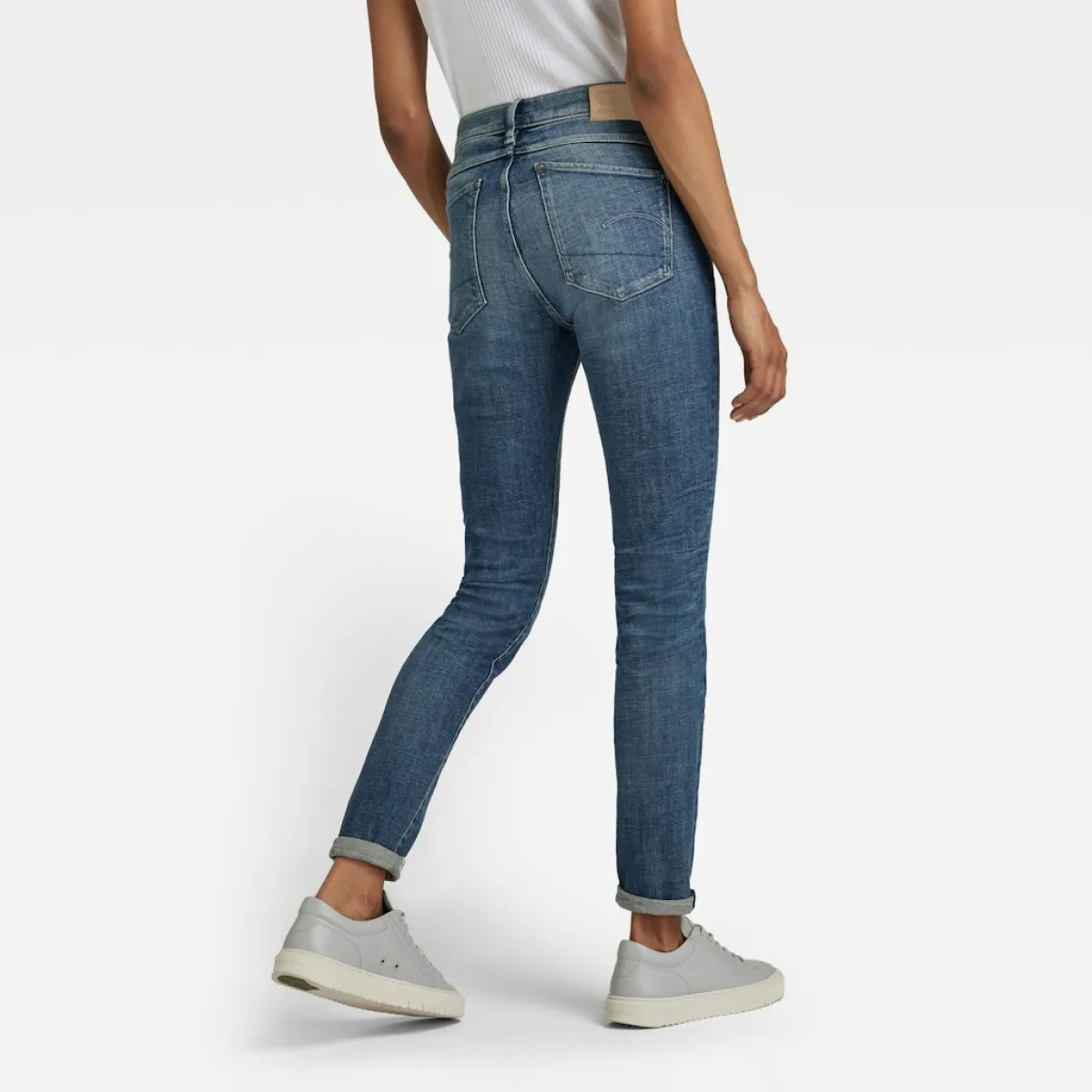 G-STAR-Lhana skinny jeans-D19079-C051-C606 faded casca-BLAUW