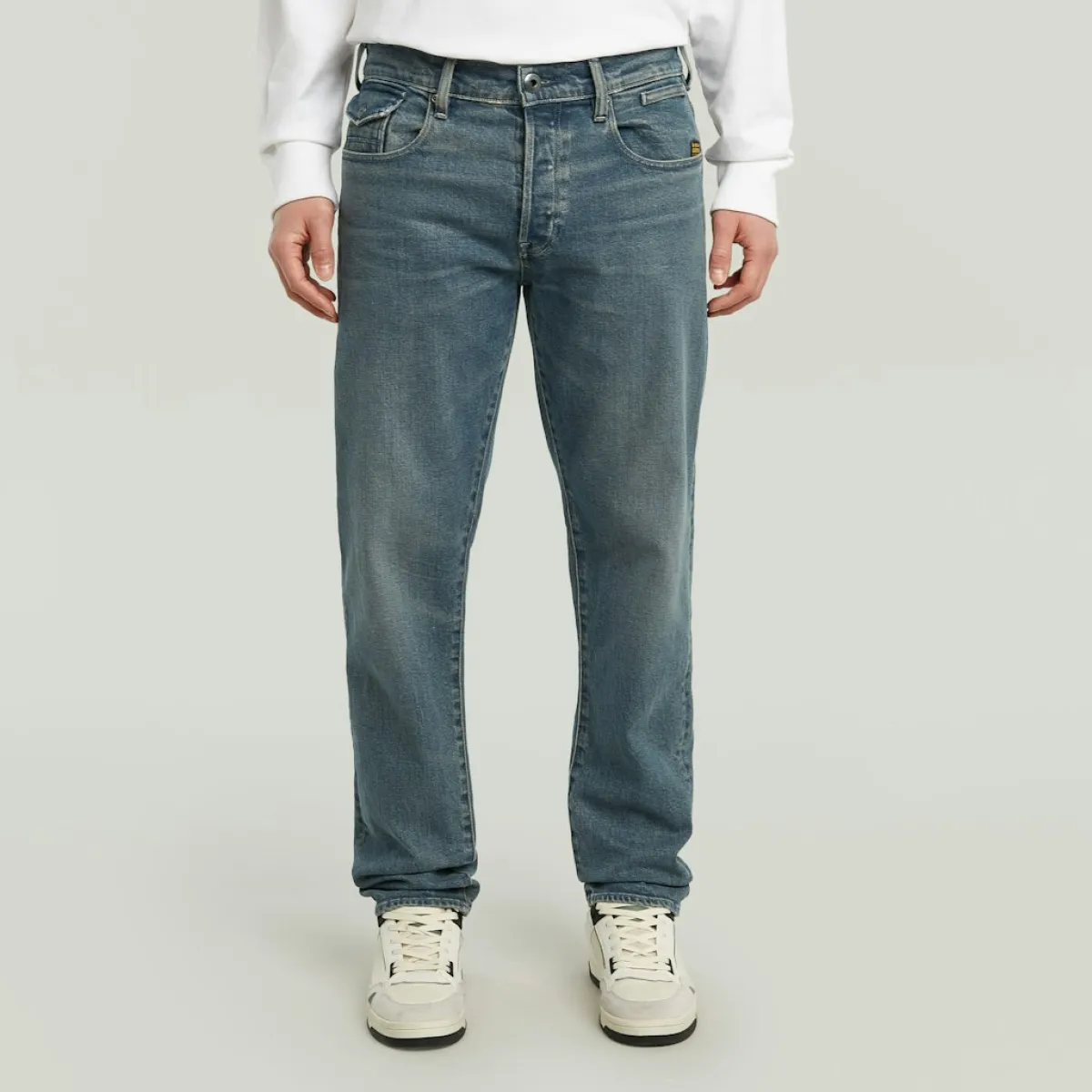 G-STAR-Morry FWD regular rapered-D26141-D775-H139 Worn in glace-DONKER BLAUW