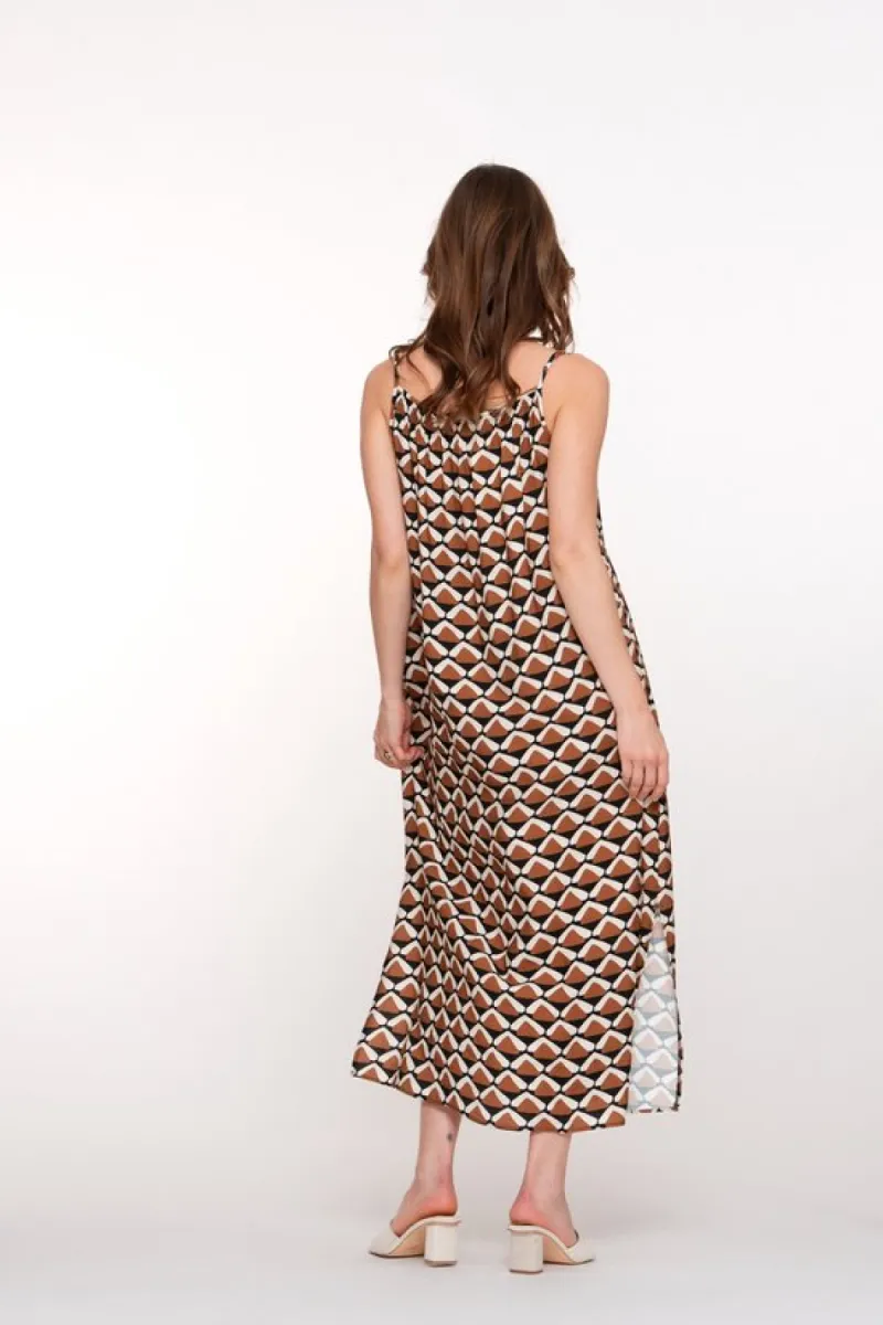 GEISHA-Dress-57338-20-999 Black tobacco-ZWART