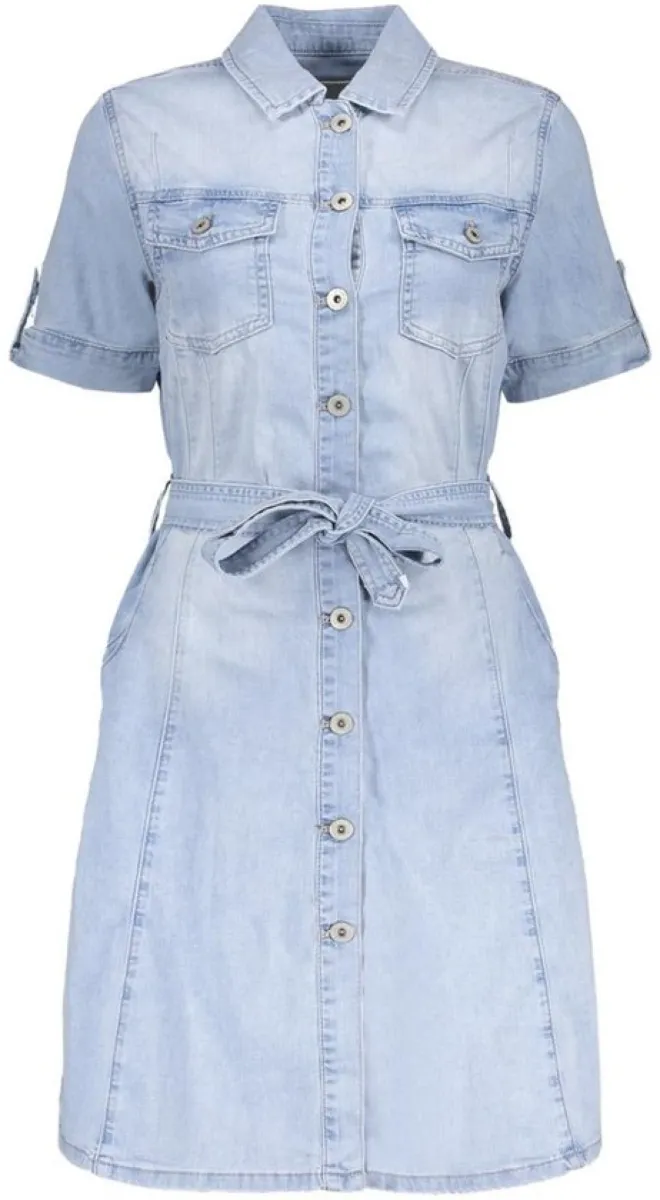 GEISHA-Jeans dress-57301-10-830 Bleached denim-LICHT DENIM