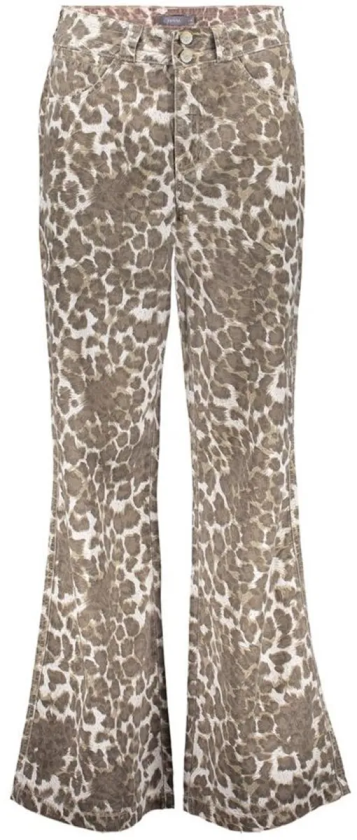 GEISHA-Jeans wide leopard-51333-10-720 Sand leopard-ZAND