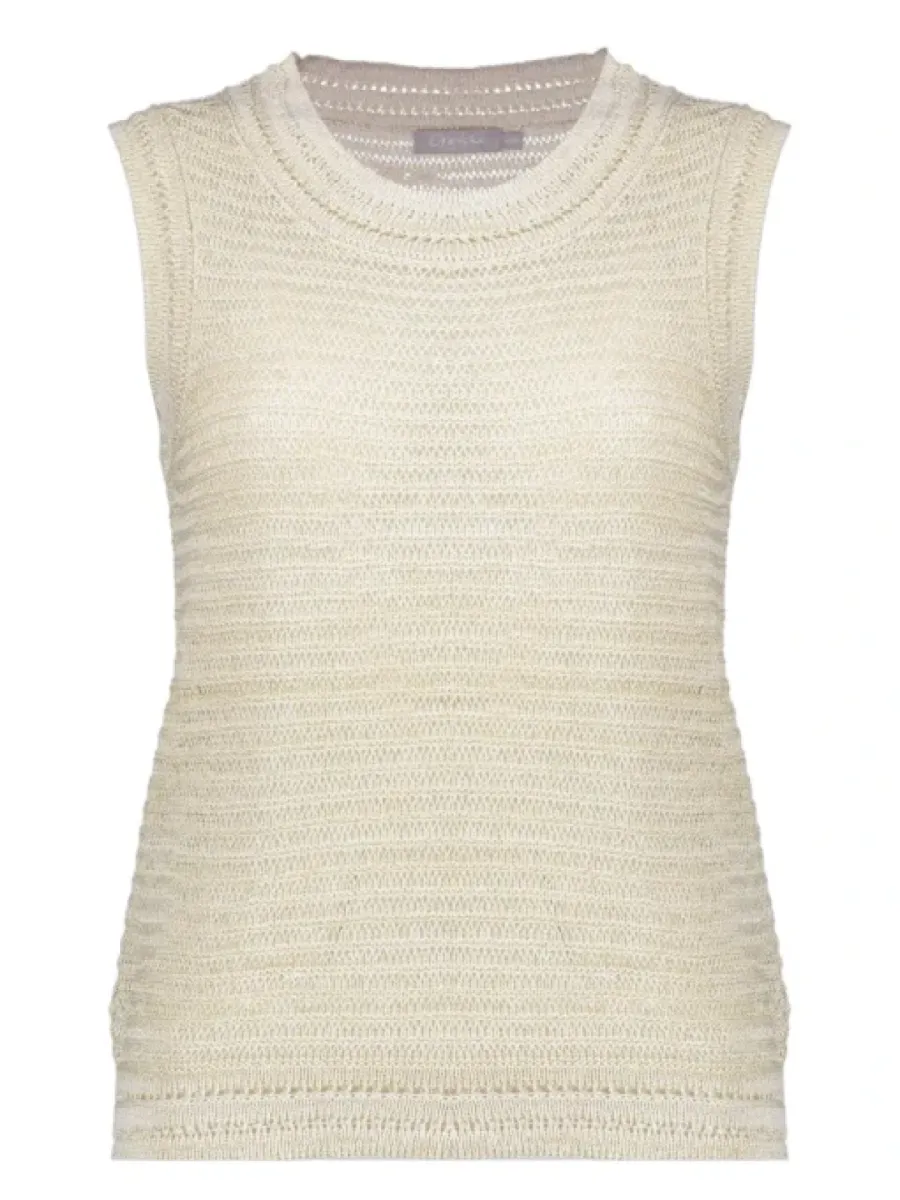 GEISHA-Pullover sleeveless-54336-70-721 Light sand/gold-ZAND