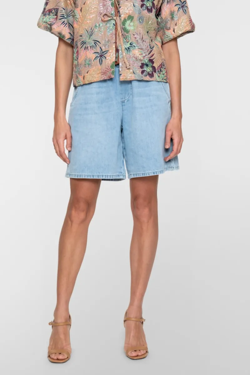 geisha-shorts-elastic-waist-61302-10-830-bleached-denim-denim-4 GEISHA-Shorts elastic waist-61302-10-830 Bleached denim-DENIM