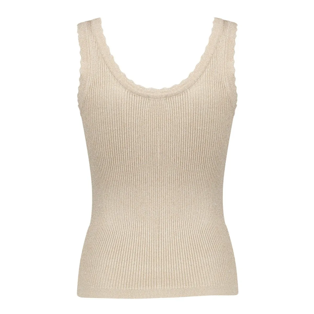GEISHA-Singlet lurex-64393-14-721 Light sand-ZAND