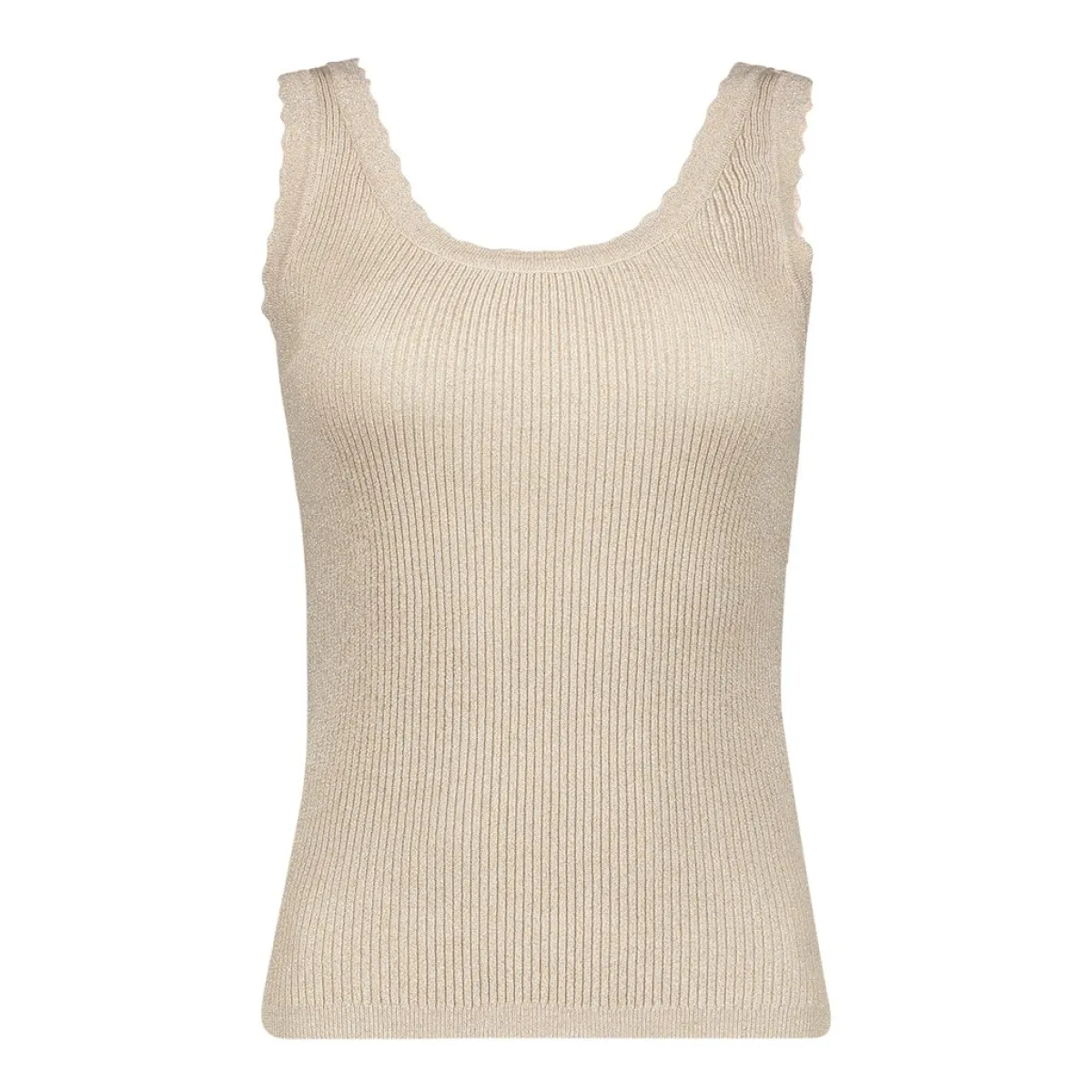 GEISHA-Singlet lurex-64393-14-721 Light sand-ZAND