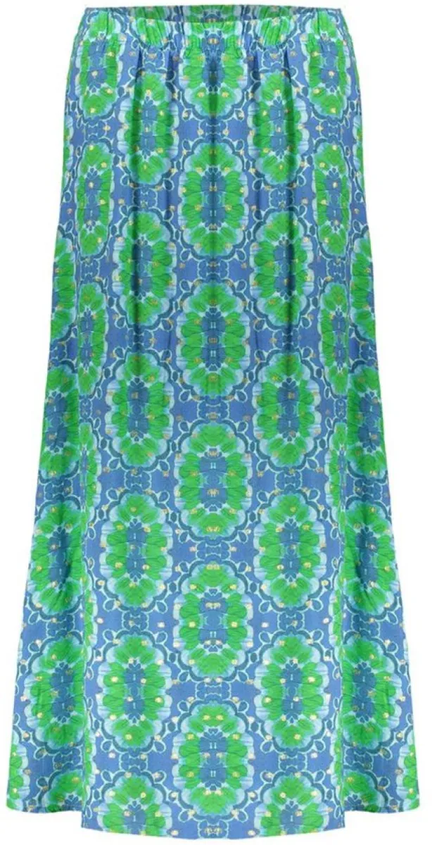 GEISHA-Skirt-56315-20-625 Blue green-BLAUW