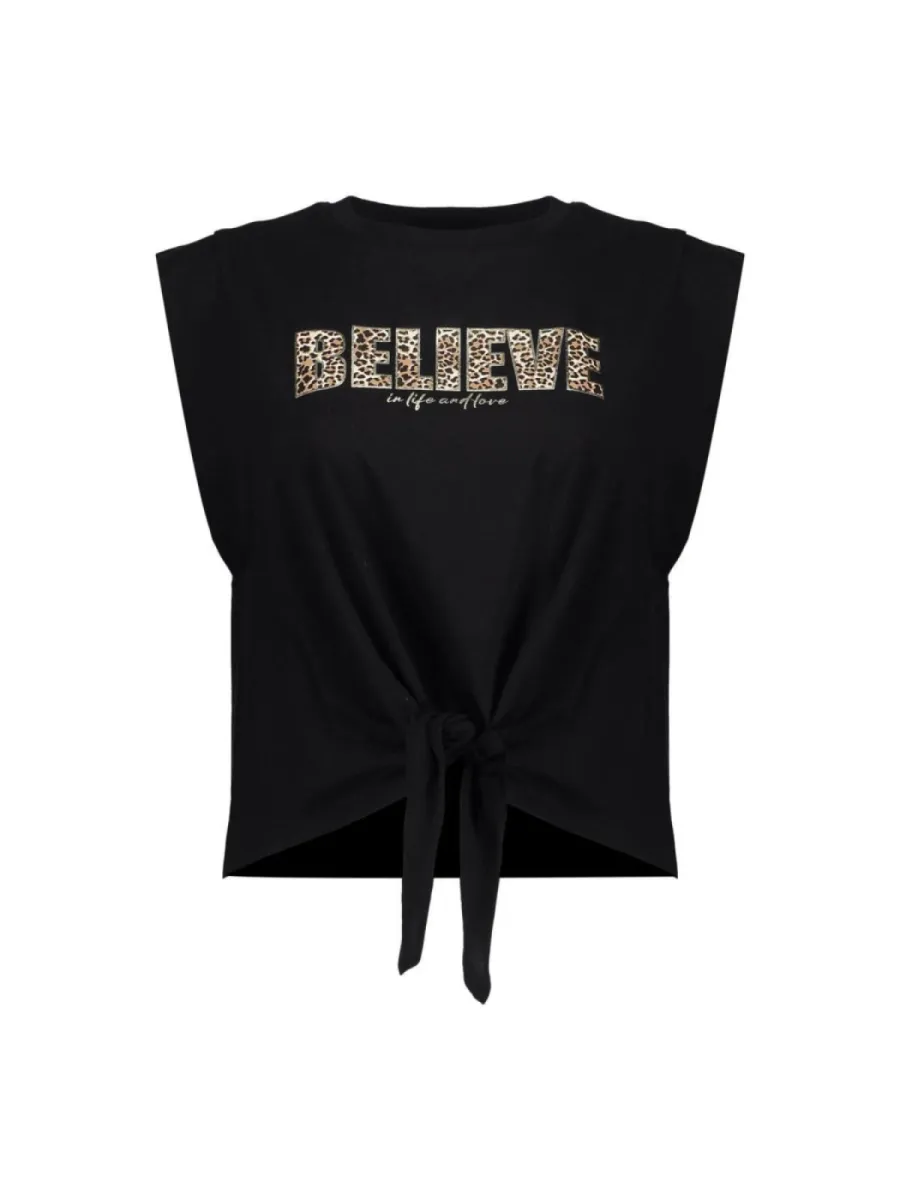 GEISHA-T-shirt believe animal-52411-41-999 Black-BLACK