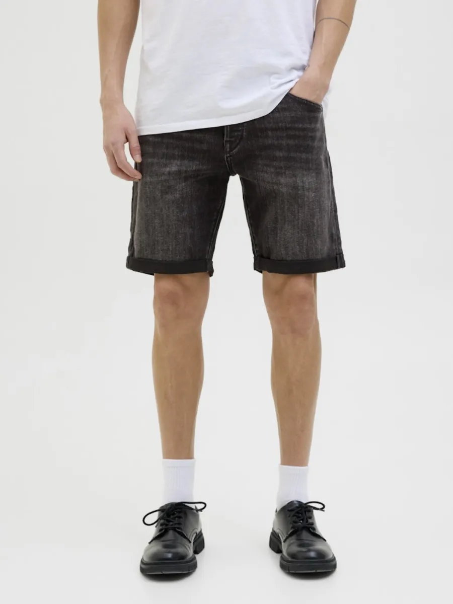JACK & JONES-JJIRICK JJFOX SHORTS CB 310 SN-12269608-Black denim 317-ZWART