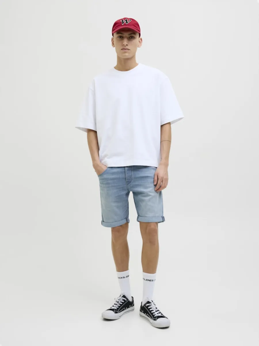 JACK & JONES-JJIRICK JJFOX SHORTS CB 310 SN-12269608-Blue denim 314-BLUE