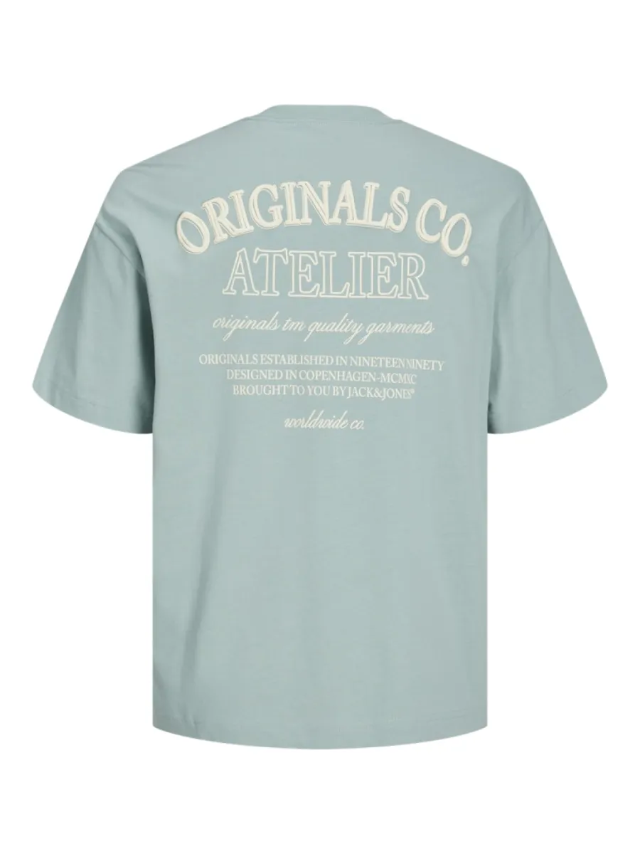 JACK & JONES-JORSANTORINI BACK TEE SS CREW NECK-12251776-Gray mist-GRIJS