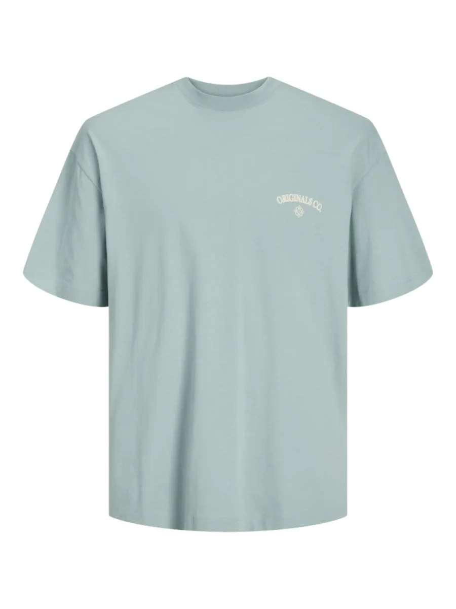 JACK & JONES-JORSANTORINI BACK TEE SS CREW NECK-12251776-Gray mist-GRIJS