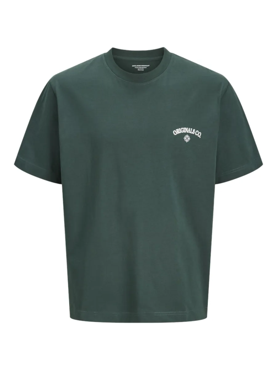 JACK & JONES-JORSANTORINI BACK TEE SS CREW NECK-12251776-Pine grove-GROEN